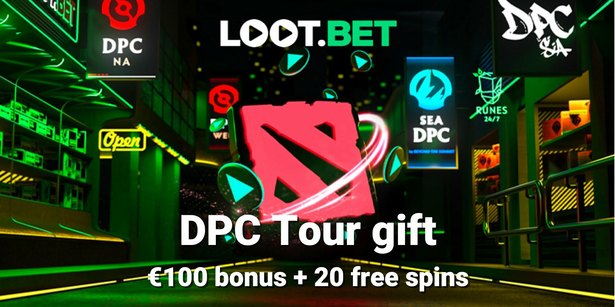 Paket Hadiah Tur DPC di Loot.bet: bonus €100 + €20 taruhan gratis